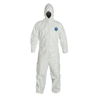 DUPONT TY127S-2XL – TYVEK® 400 COVERALLS WITH HOOD, WHITE, 2X-LARGE, 25 PER CASE