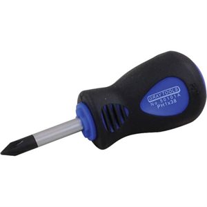 GRAY TOOLS 50101A - #1 PHILLIPS STUBBY SCREWDRIVER, 3 / 16" SHANK, 1-1 / 2" BLADE LENGTH