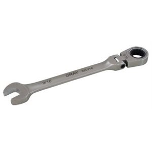 GRAY TOOLS 520120 - 5 / 8" COMBINATION FLEX HEAD RATCHETING WRENCH, STAINLESS STEEL FINISH