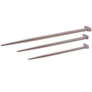 GRAY TOOLS 73923 - 3 PIECE ROLLING HEAD PRY BAR SET, NICKEL PLATED FINISH