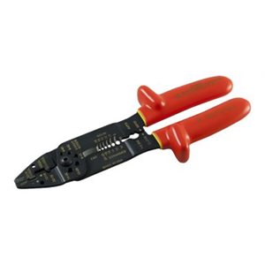 GRAY TOOLS B123-I - STRIPPER / CUTTER , 8-1 / 2" LONG, STRIPS AWG 18 / 16 / 14 / 12 / 10, 1000V INSULATED