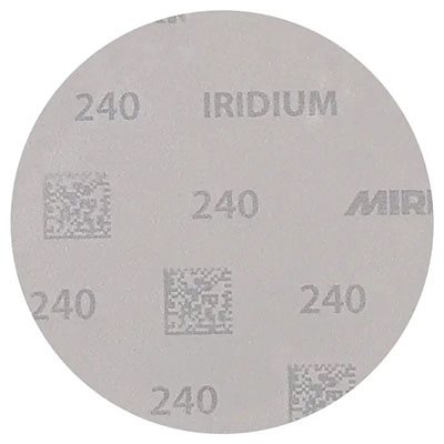 MIRKA 24-5NH-400 – IRIDIUM GRIP DISCS, 5", GRIT 500, QTY. 50