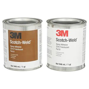 3M 7000000861 – ADHÉSIF ÉPOXYDE SCOTCH-WELD(MC) 3M(MC), 2216, TRANSPARENT, 950 ML (1 PINTE)