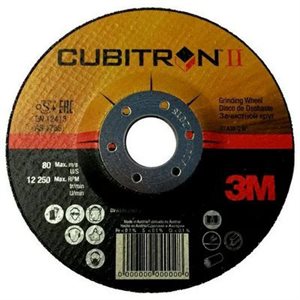 3M 7100086894 – CUBITRON™ II DEPRESSED CENTER GRINDING WHEEL, 78466, T27, BLACK, 4 1 / 2 IN X 1 / 4 IN X 7 / 8 IN (11.43 CM X 6.35 MM)